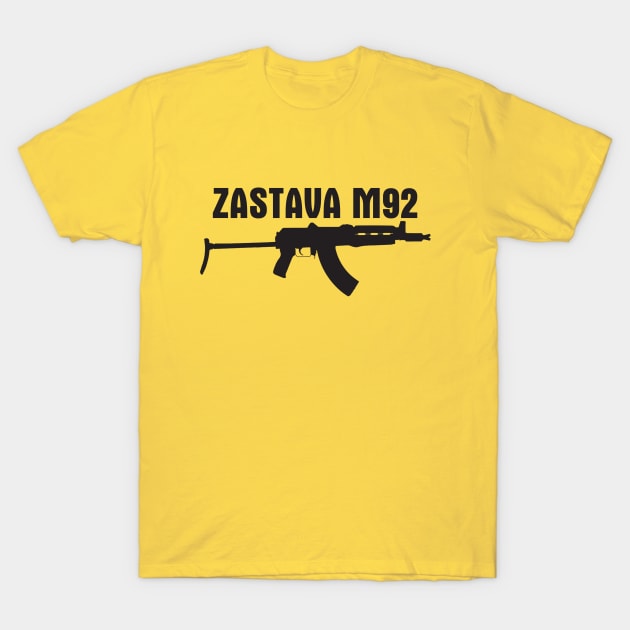 Sub Machine Gun Zastava M92 T-Shirt by FlyNeX